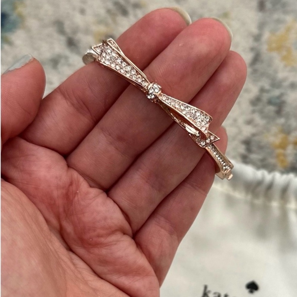 Kate Spade Love Notes Rose Gold Bow Bracelet - Picture 5 of 7
